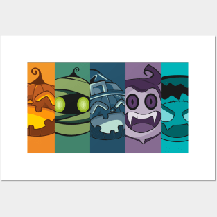 All in one Cute Halloween Day Characters Posters and Art